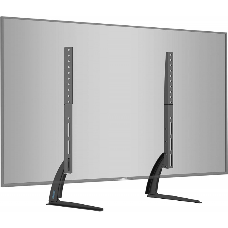 Soporte universal para TV – Soporte de mesa para televisores LCD LED de 27  a 60 pulgadas – Base de TV ajustable de 6 niveles con base de vidrio