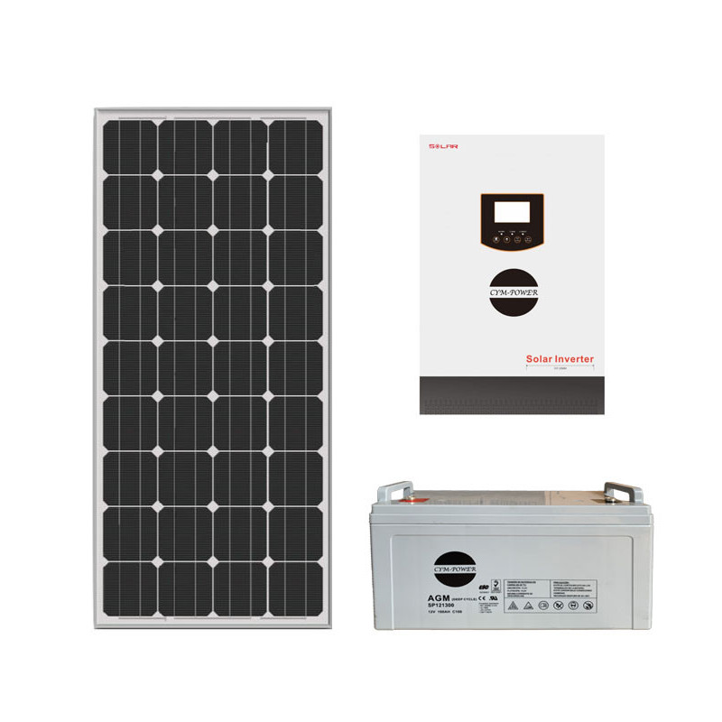 Kit Panel Solar 200W + Inversor de Corriente 5000W+Controlador Batería 100A