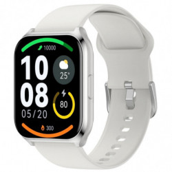 Smartwatch Ksix Urban 2 Blanco, Pantalla 1.75 HDIPS, Bluetooth 4.0,  Autonomía 2 días, Sumergible