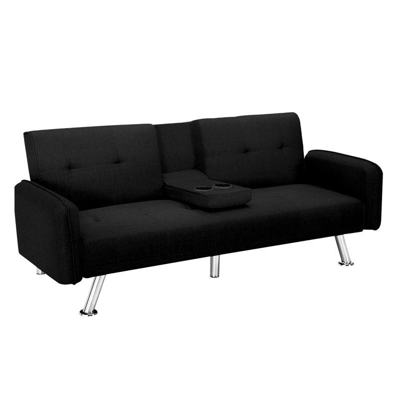 SOFÁ RELAX RECLINABLE 2 PLAZAS 128X95X180CM GRIS OSCURO MOMI