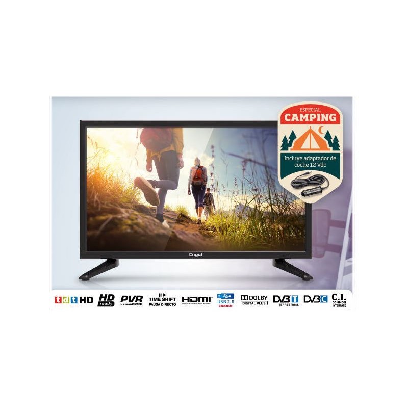 TV NEVIR NVR-8072-24RD2S (24'' - 61 cm - HD - Android Tv- con cargador 12V  Caravanas y camping)