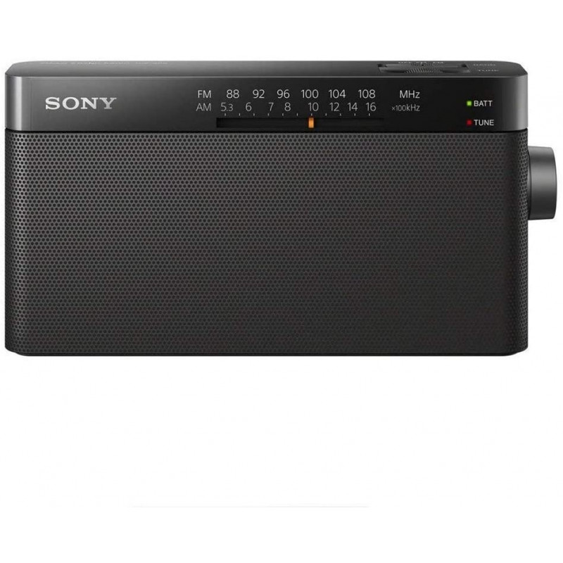 Radio despertador Sony de 1.5 W RMS, negro