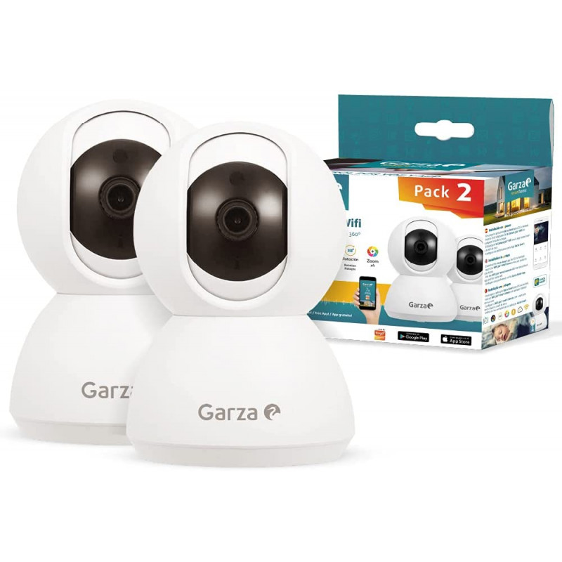 Garza ® Smarthome - Pack 2 Cámaras de Vigilancia Interior
