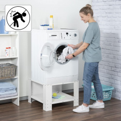 Mini soporte de nevera ajustable, base de lavadora para secadora,  dormitorio, frigorífico, pedestal de lavadora, pies fuertes para máquina,  color gris