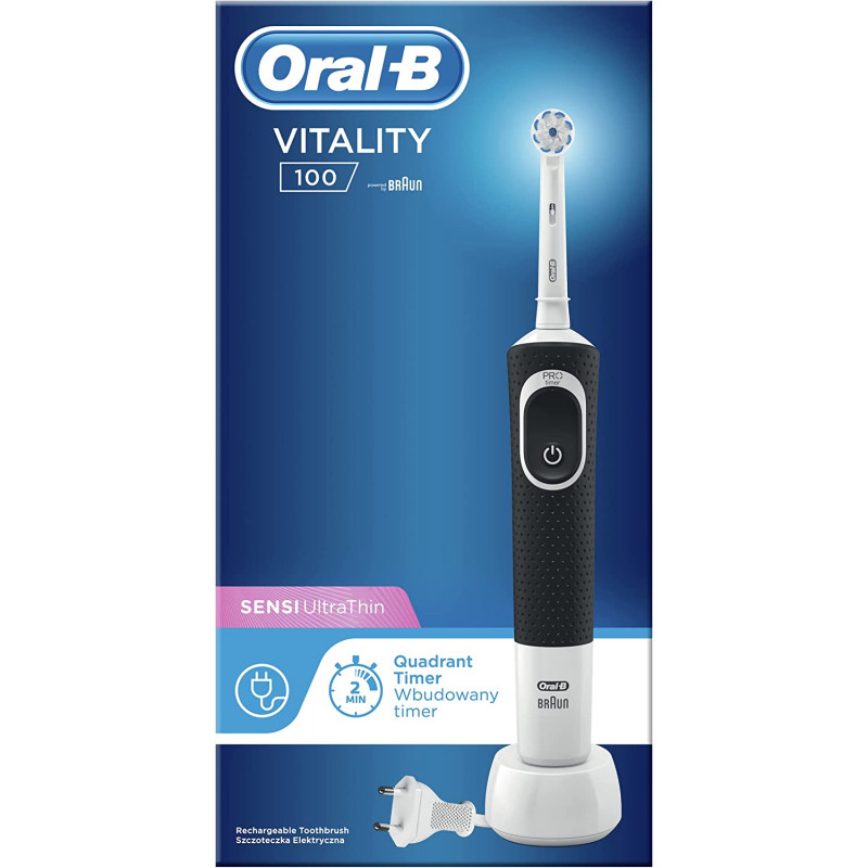 Oral-B Vitality Pro Duo Cepillos de Dientes Eléctricos Negro y Blanco +  Cargador