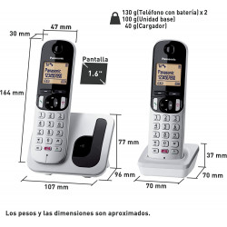 Panasonic KX-TGB612 Teléfono Fijo inalámbrico dúo, Bloqueo de Llamadas, 18  Horas de conversación, 200 Horas en Espera, Agenda 50 Contactos,  Resistencia a caídas, Color Blanco y Negro : : Electrónica