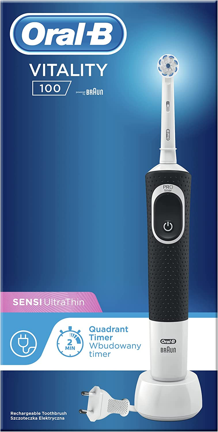 Cepillo eléctrico  Oral-B Vitality Pro, Con 2 Cabezales, Diseñado Por  Braun, Negro
