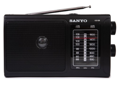 Sanyo KS101 - Radio Portátil de Bolsillo con Altavoz FM/AM Color